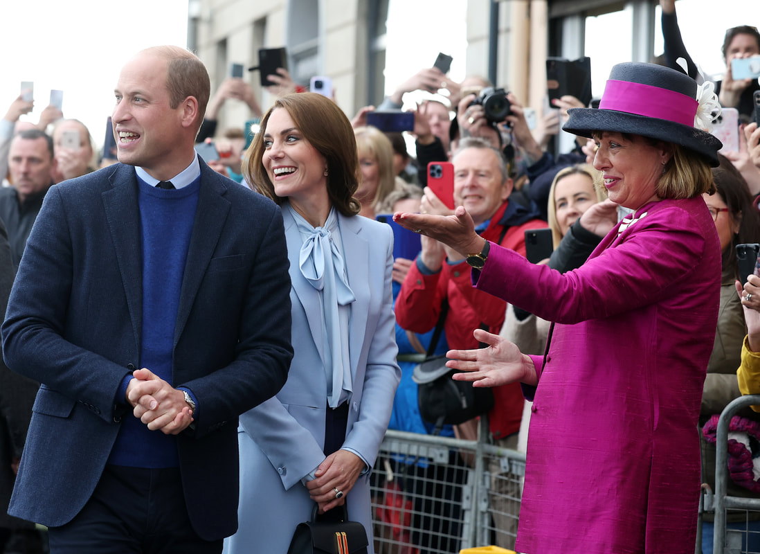 The Vice Lord-Lieutenant of Co. Antrim receives TRHs Baron and Baroness Carrickfergus in Carrickfergus for the first time (source: NIO)